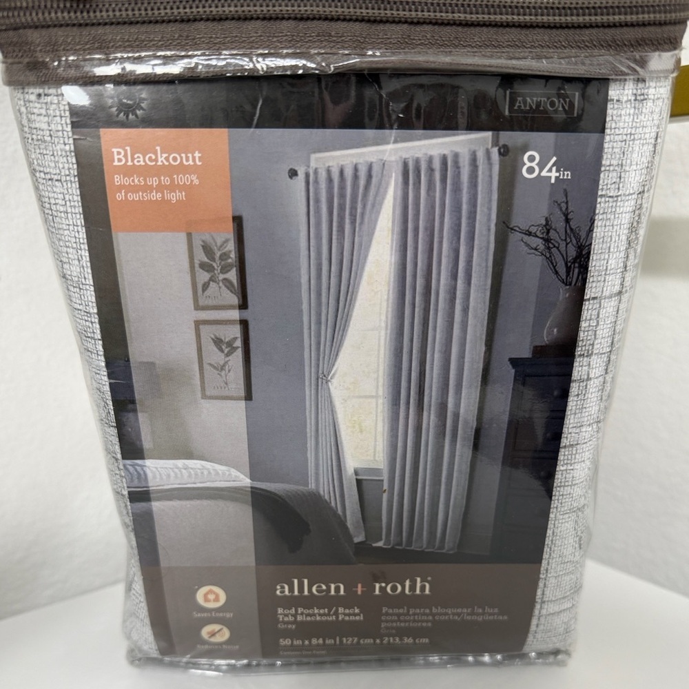 Allen + Roth‎ Gray Blackout Curtains 84" one panel - Picture 8 of 8
